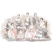Zeichnung der Familie Storm