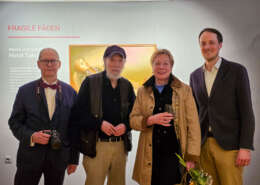 Ralf-Michael Seele, Horst Sakulowski, Angelika Steinmetz-Oppelland und Gideon Haut bei der Eröffnung der Ausstellung.